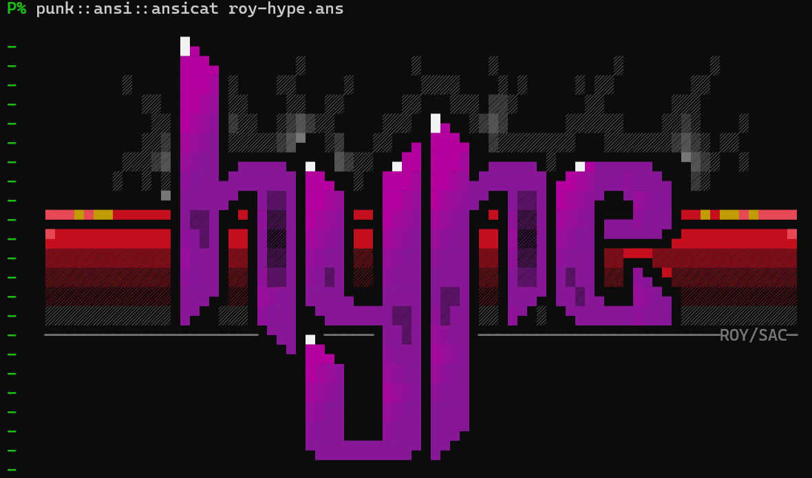 Ansi cp437 art Ansi art courtesy of roy-sac.com